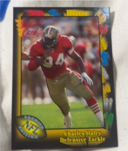 1991 Wild Card #62 Charles Haley — front