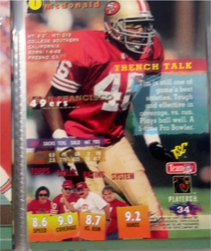 1993 Topps Stadium Club #34 Tim McDonald — front