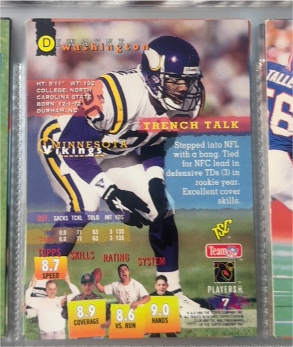 1991 Topps #195 Dwayne Washington — front