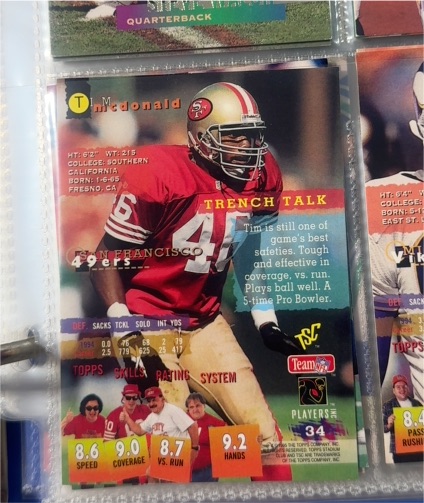 1995 Topps Stadium Club #34 Tim McDonald — front