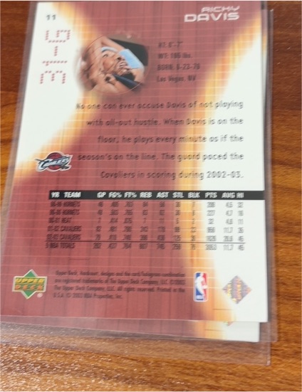 2002-03 Upper Deck #311 Ricky Davis — front