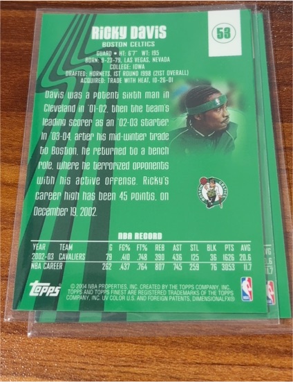 2004-05 Topps #53 Ricky Davis — front