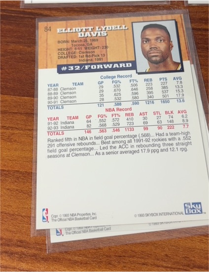 1993 Skybox #84 Lydell Davis — front
