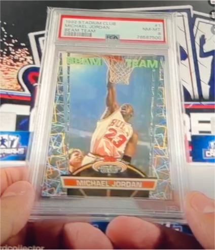 1992 Topps Stadium Club Beam Team #1 Michael Jordan — front