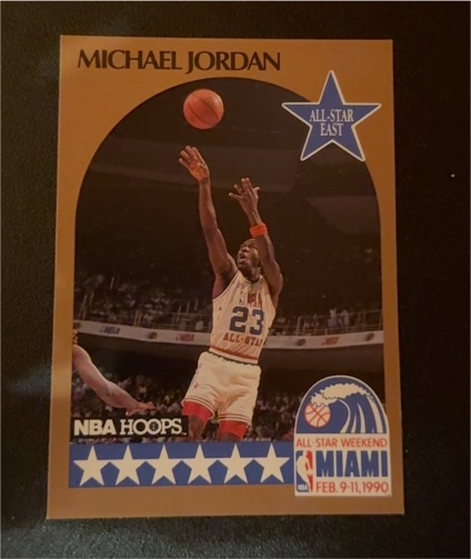 1990 NBA Hoops #5 Michael Jordan All-Star East — front