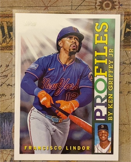 2026 Topps Series 1 #TP-10 Francisco Lindor Profiles by Ken Griffey Jr. — front