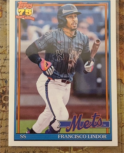 2026 Topps Series 1 1991 Retro Throwback #T91-19 Francisco Lindor — front
