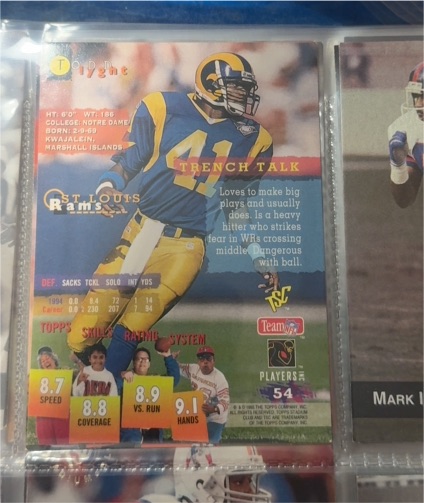 1991 Pro Set #296 Todd Lyght — front