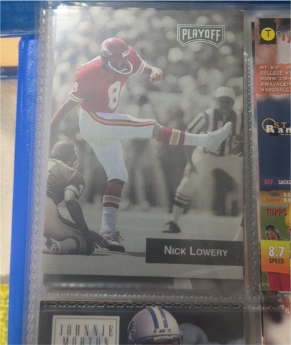 1993 Playoff #82 Nick Lowery — front