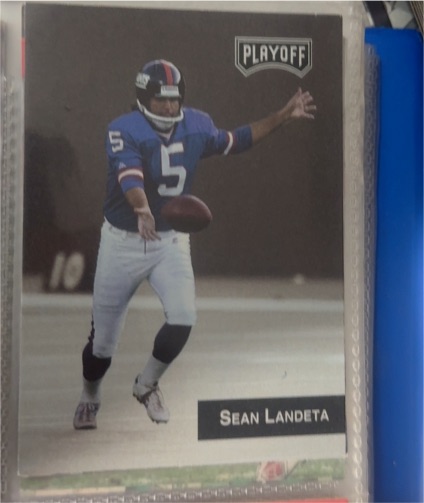 1993 Playoff Football #113 Sean Landeta — front