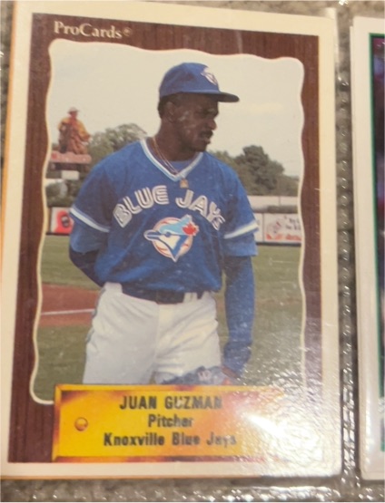 1990 ProCards #1242 Juan Guzman Knoxville Blue Jays — front