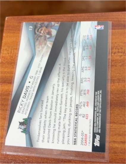 2004-05 Topps #13 Ricky Davis — front