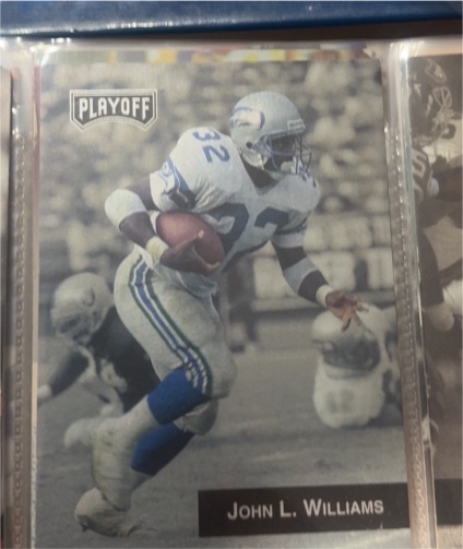 1993 Playoff #142 John L. Williams Seattle Seahawks — front