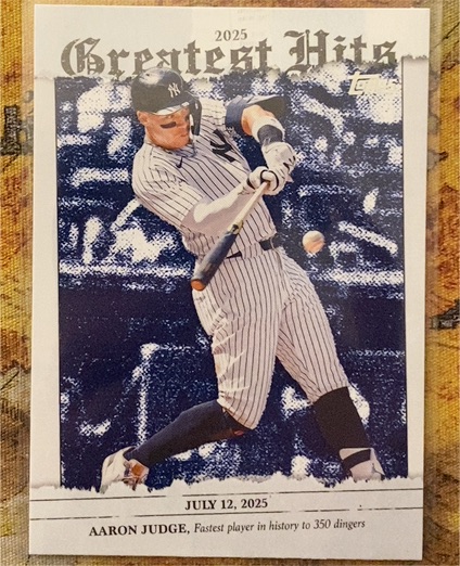 2026 Topps Series 1 #GH-2 Aaron Judge 2025 Greatest Hits New York Yankees — front