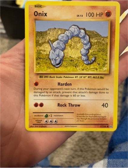 2016 Pokémon XY Evolutions #61 Onix — front
