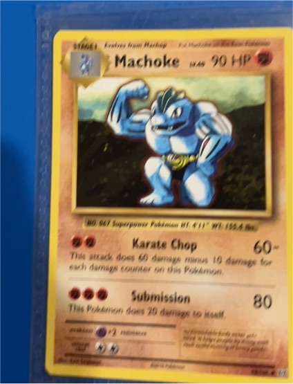 1999 Pokémon #8 Machoke — front