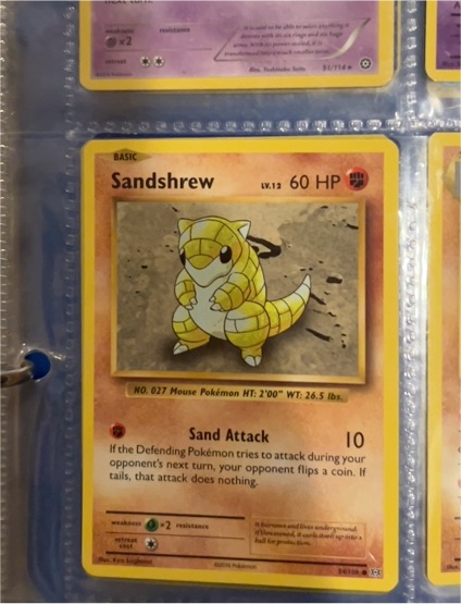 2016 Pokémon XY Evolutions #54 Sandshrew — front