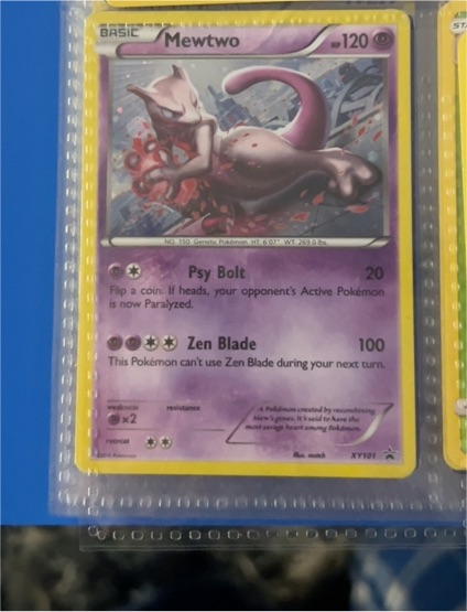 2015 Pokémon TCG XY #XY101 Mewtwo — front