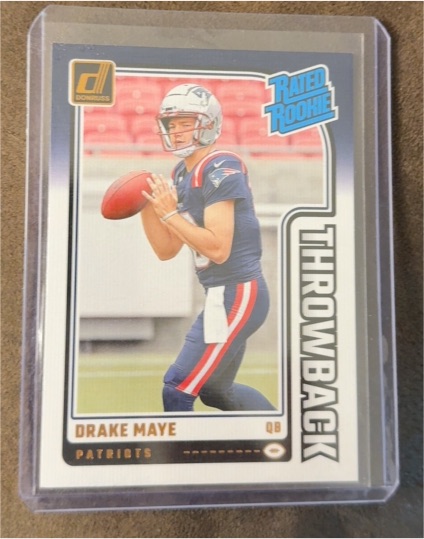 2024 Panini Donruss Rated Rookie Throwback #49 Drake Maye — front