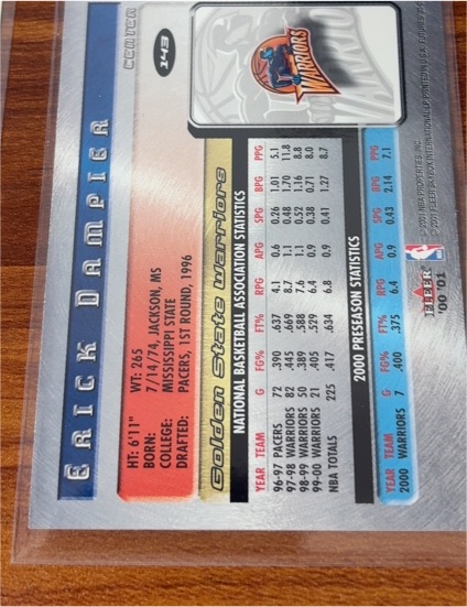 2000 Fleer Erick Dampier #400 — front