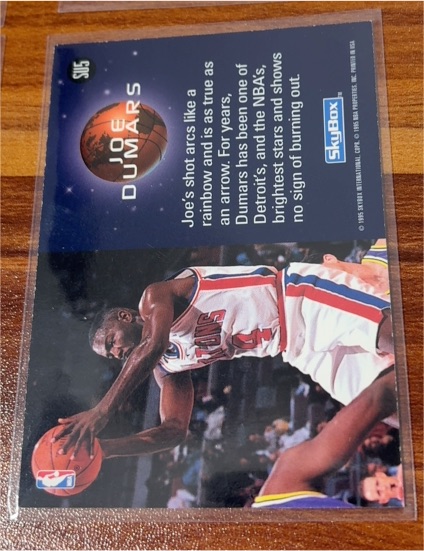 1995 SkyBox Joe Dumars #SJ5 — front