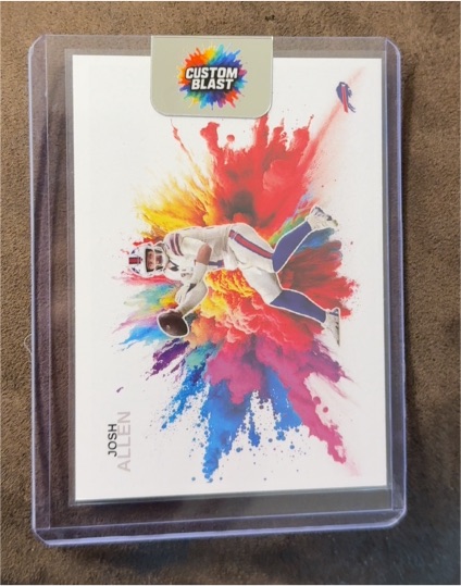 2026 Custom Blast Josh Allen Blue Burst 1/1 — front