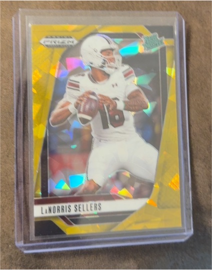 2025 Panini Prizm Draft Picks #165 LaNorris Sellers Gold Ice Prizm — front