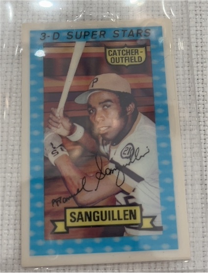 1974 Kellogg's 3-D Super Stars #15 Manny Sanguillen — front