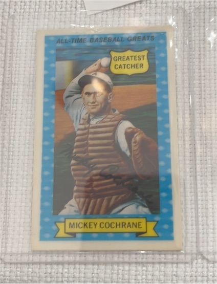 1972 Kellogg's 3-D All-Time Baseball Greats #4 Mickey Cochrane — front