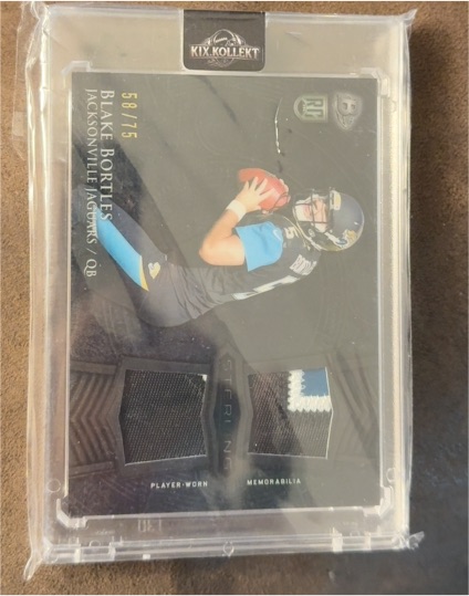 2014 Bowman Sterling #BSRDR-BB Blake Bortles Rookie Dual Relic — front