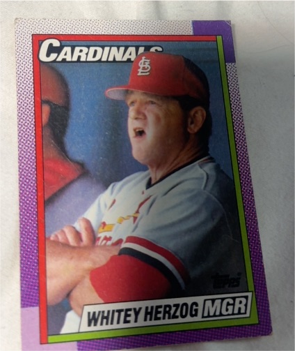1990 Topps #261 Whitey Herzog MGR — front