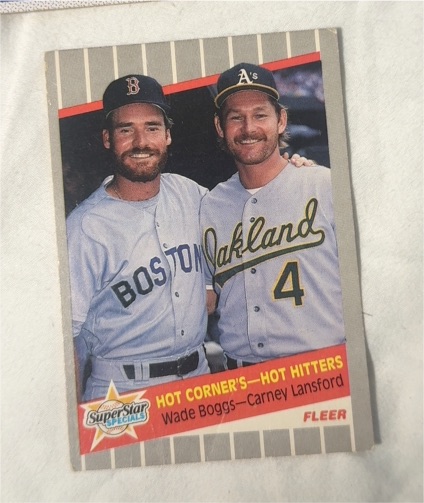 1989 Fleer #633 Wade Boggs, Carney Lansford Hot Corner's Hot Hitters — front