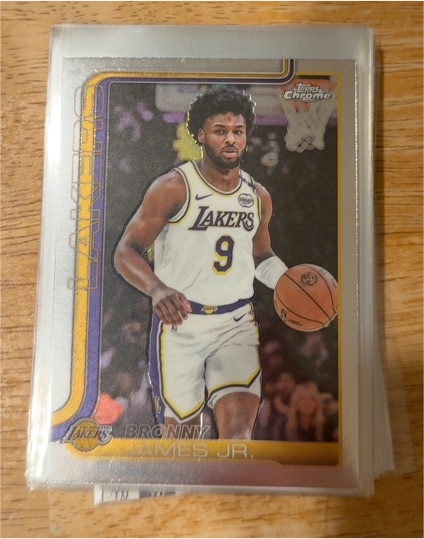 2025-26 Topps Chrome #182 Bronny James Jr. — front