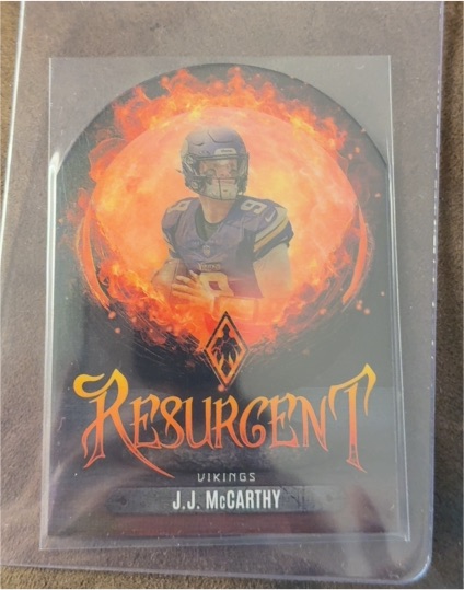 2025 Panini Phoenix #16 J.J. McCarthy Resurgent Snow Globe — front