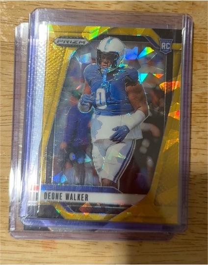 2025 Panini Prizm Draft Picks #46 Deone Walker Gold Ice Prizm Rookie — front