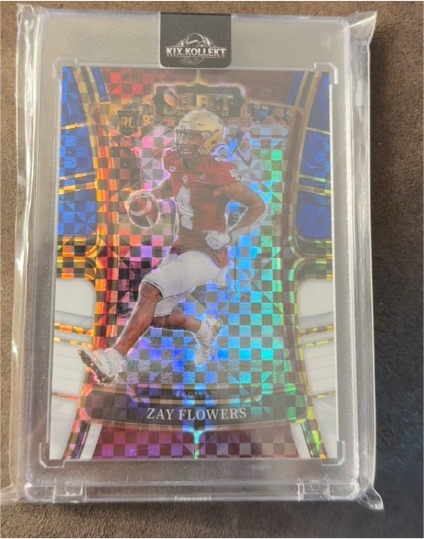 2023 Panini Select #17 Zay Flowers Tri-Color Prizm — front