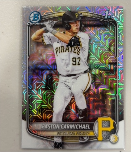 2025 Bowman Draft Chrome Mojo Refractor #BDC-50 Easton Carmichael — front