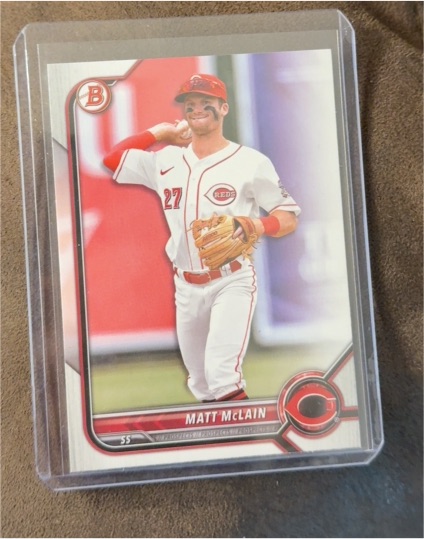 2022 Bowman Draft #BD-100 Matt McLain Cincinnati Reds — front