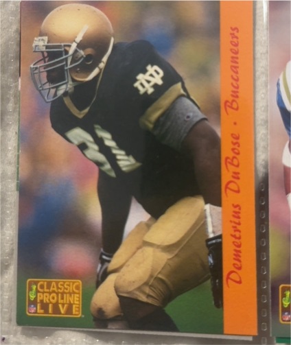 1993 Classic Pro Line Live #274 Demetrius DuBose — front