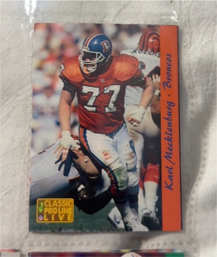 1993 Classic Pro Line Live #71 Karl Mecklenburg — front