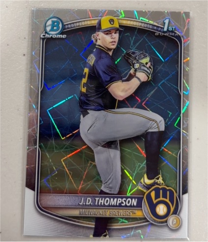 2025 Bowman Draft Chrome #BDC-14 J.D. Thompson — front