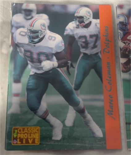 1993 Classic Pro Line Live #146 Marco Coleman — front