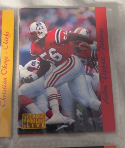 1993 Classic Pro Line Live #172 Andre Tippett New England Patriots — front