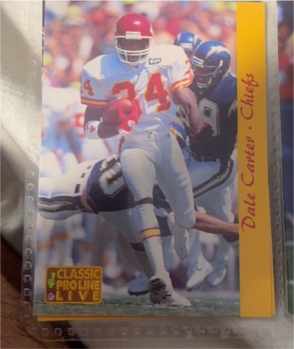 1993 Classic Pro Line Live #116 Dale Carter — front