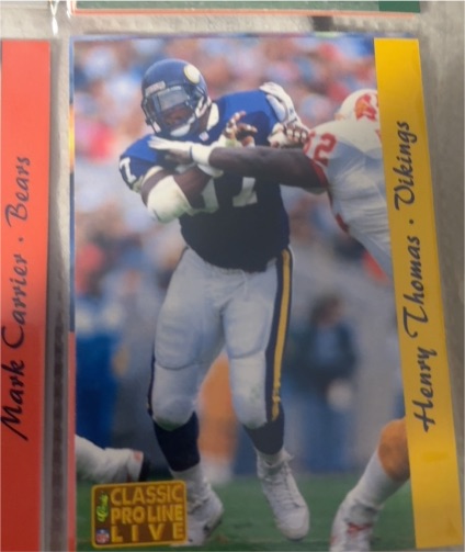 1993 Classic Pro Line Live #163 Henry Thomas — front