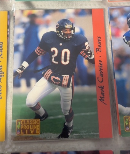 1993 Classic Pro Line Live #24 Mark Carrier — front