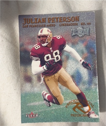2000 Fleer Metal Precious Metal Rookie #219 Julian Peterson — front
