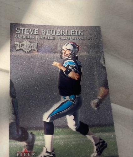 2000 Fleer Metal #105 Steve Beuerlein — front