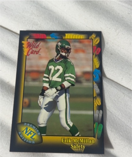 1991 Wild Card #149 Erik McMillan — front