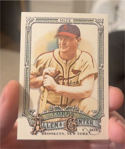 2025 Topps Allen & Ginter #344 Johnny Mize — front